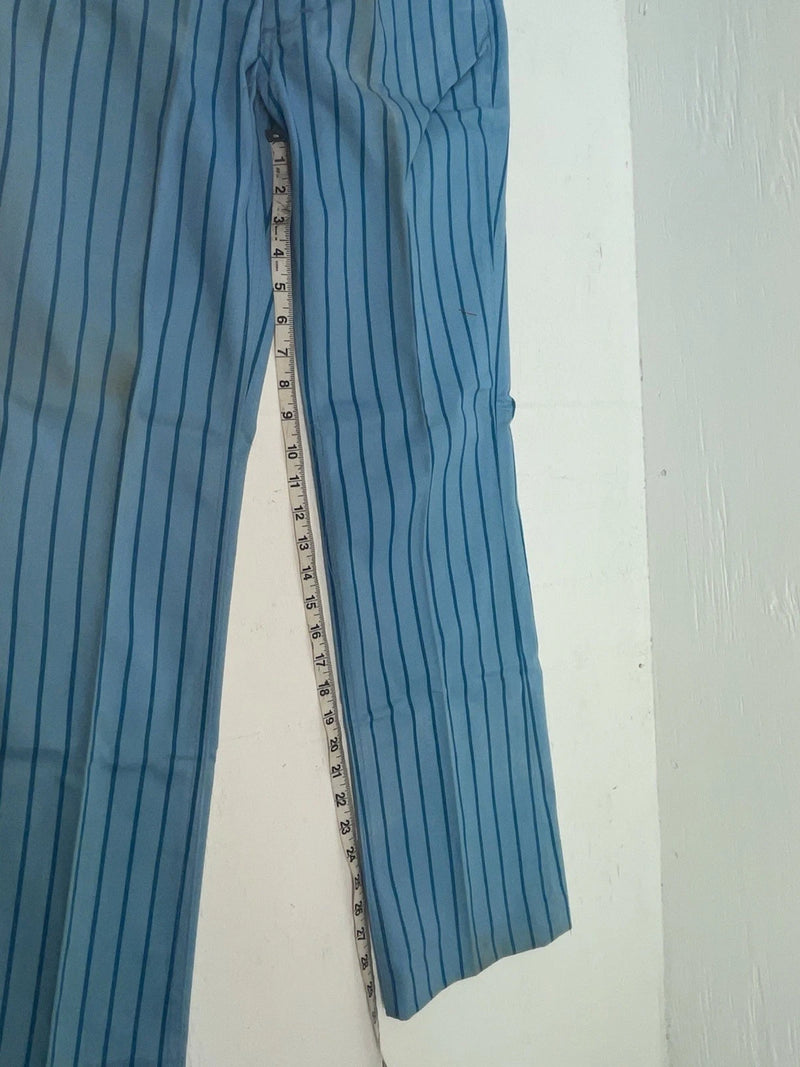 New Vintage Blue Striped Lee Polyester Pants #4605 VV-18