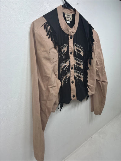 New Women’s 1849 RanchWear Western Fringe Long Sleev Button Up XL TT-38