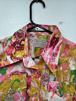 New Women’s H Bar C Floral Designed Long Sleeve Pearl Snap Size 36 YY-25