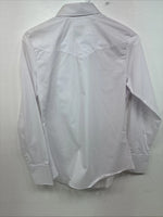 New Women’s Mesquite White Long Sleeve Pearl Snap Size 32 MM-12