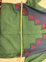 New Women’s San Angelo Green Design Long Sleeve Button Up Size Large TT-72