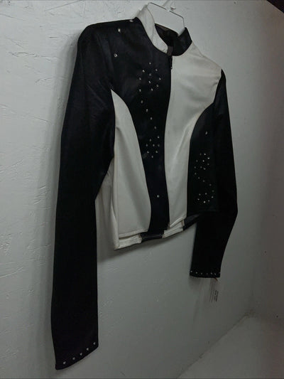 New Women’s 1849 Authentic Ranchwear Black White Short Show Jacket XS WW-12