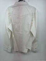 New Women’s Cumberland White Gem Long Sleeve Pearl Snap 2XL GG-43