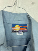 New Women’s Cricket Creek Blue Jean Long Sleeve Button Up Size Small YY-71