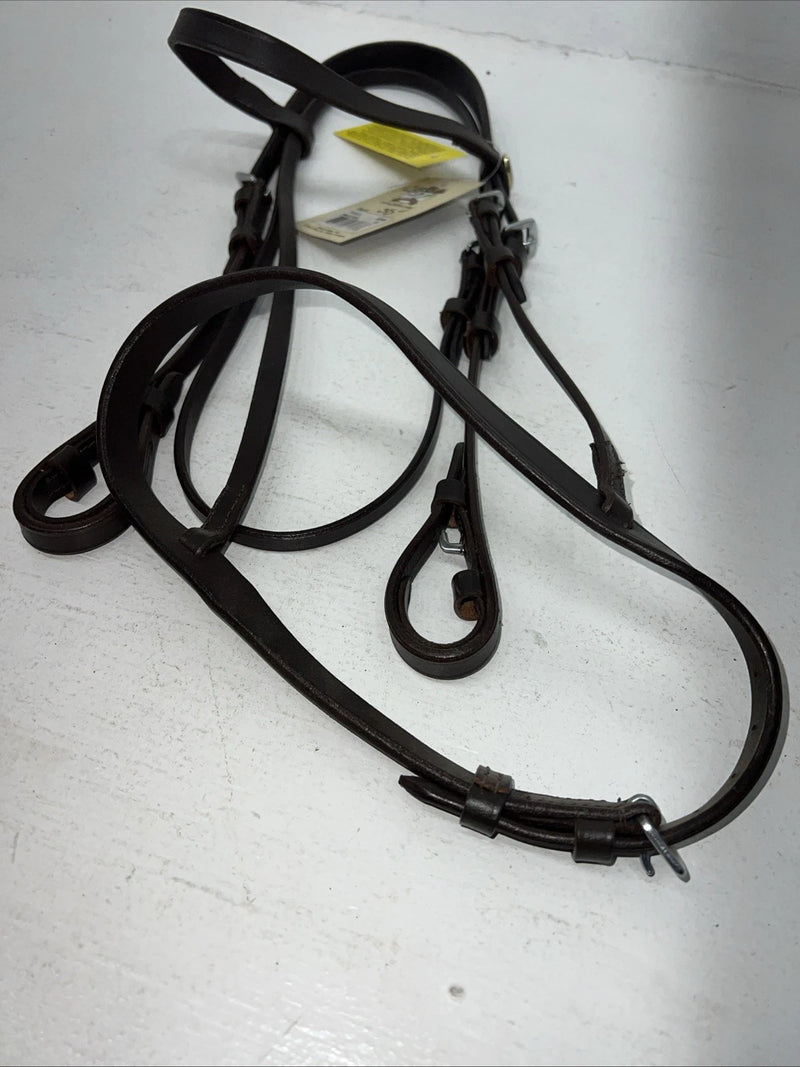 New Silver Fox Brown Cob Snaffle Bridle #20-1135-7-0 BB-16