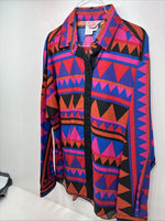 New Women’s H Bar C Multicolor Long Sleeve Pearl Snap Size 16 X 40 XL II-60