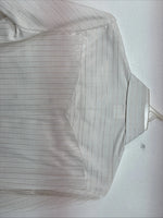 New Women’s H Bar C White Gold Stripe Long Sleeve Pearl Snap Size 40 KK-72