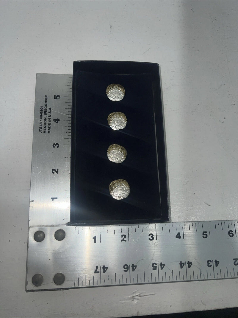New Women’s Montana Silversmiths Gold/silver Button Covers-Filigree BN627 A-2