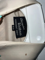 New Men’s Champion western Tan Long Sleeve Pearl Snap 14.5 X 33 Small A-191