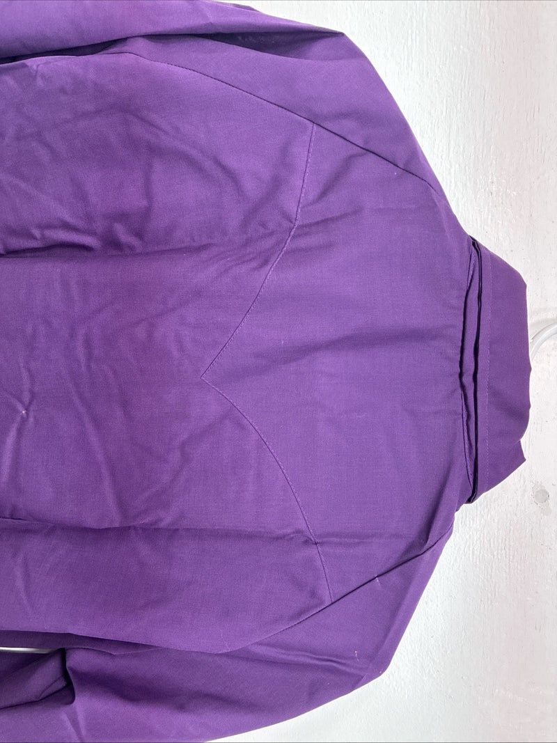New Women’s Tem Tex Purple Long Sleeve Pearl Snap Size 38 II-21