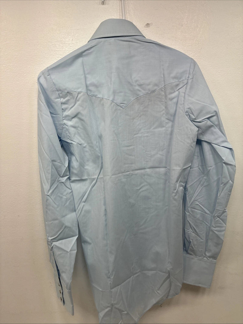 New Women’s Champion Western Blue Design Long Sleeve Pearl Snap 14 MM-40