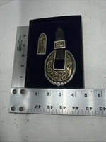 New Women’s Montana Silversmiths 3/4in 5 Bead Buckle Set. 8910 A-75