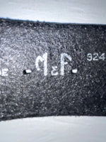 New Black Genuine Leather M & F Weaved And Pendent 24” Belt #3241001 NN-69