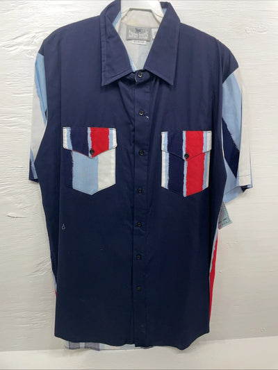 New Men’s Cowboy Threads Multiple Color Short Sleeve Button Up Medium B-95