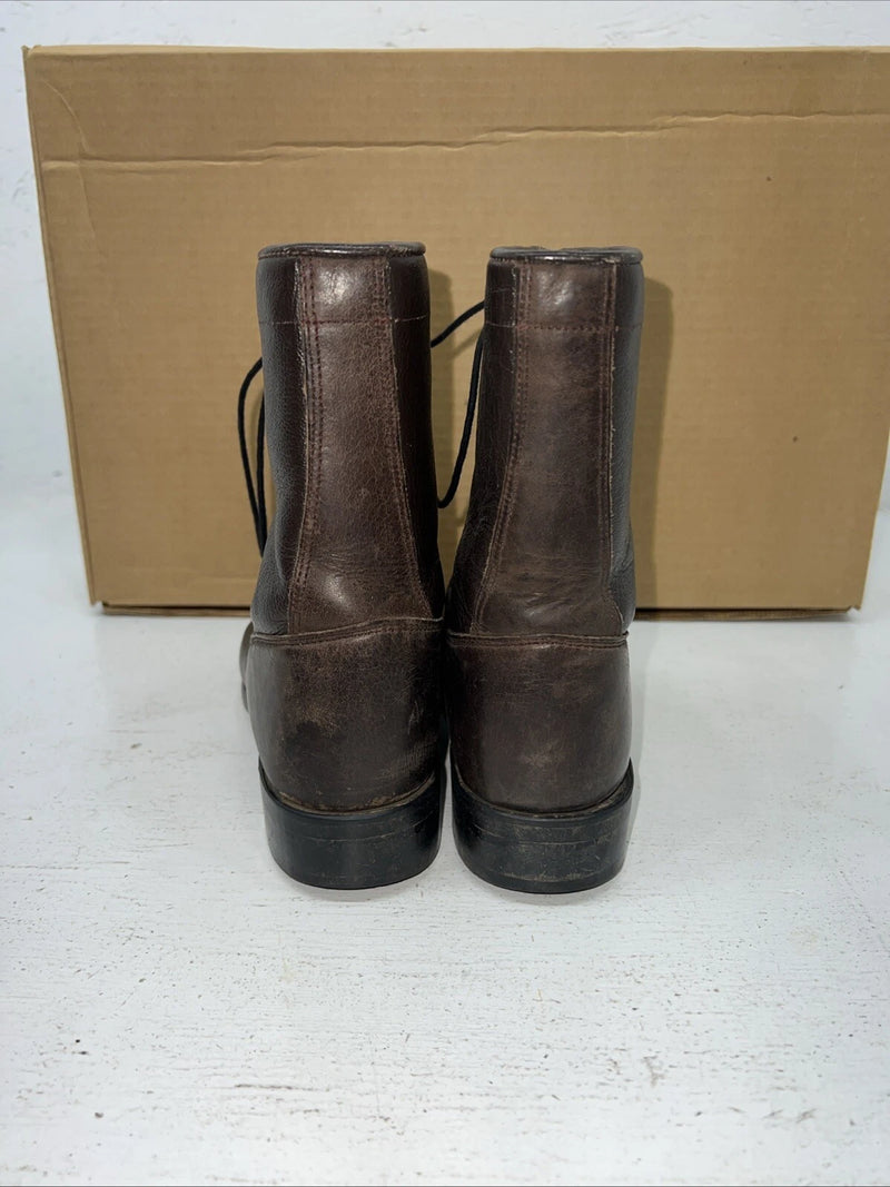 New Women’s Brown Lace Up Old West Cowboy Boots. 045 6 D. 20-143
