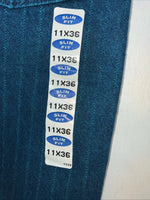 New Women’s Blue Stripped Wrangler Slim Fit Denim Jeans. 11x36 O-13
