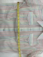New Kids Rockmount Multicolor Stripe Long Sleeve Pearl Snap Size 32 CC-109