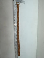 New Brown Genuine Leather Tooled 32” Belt #1442B Z-62