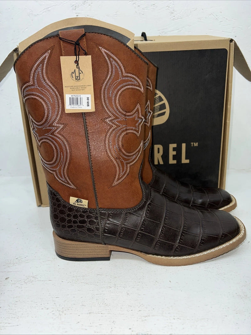 New Women’s Brown DBL BARREL Cowboy Boots.  6 M. 19-31