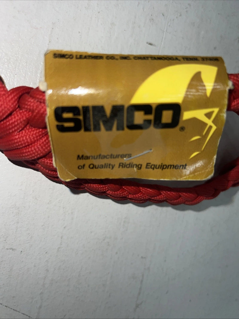 New SIMCO Red Nylon Braided One Ear Headstall #2900 Y-3