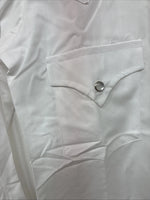 New Kids ELY Cattleman White Long Sleeve Pearl Snap Size Boy 8 YY-64