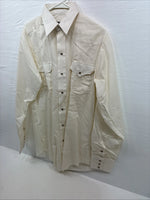 New Men’s Panhandle Yellow Long Sleeve Pearl Snap 15 Medium F-69