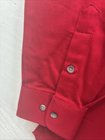 New Men’s Wrangler Red Western Long Sleeve Button Up 16.5 X 34 Large V-61