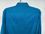 New Western Collection Blue Long Sleeve Button Up English Shirt Size 16 II-34