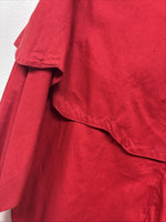 New Women’s Mine & Bills Red Long Sleeve Crop Button Up Large MM-130