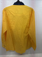 New Men’s Wrangler PBR Yellow Long Sleeve Button Up Large V-40