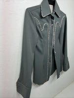 New Women’s Dickson-Jenkins Blue Dress Jacket With Tie 10/32 RR-6