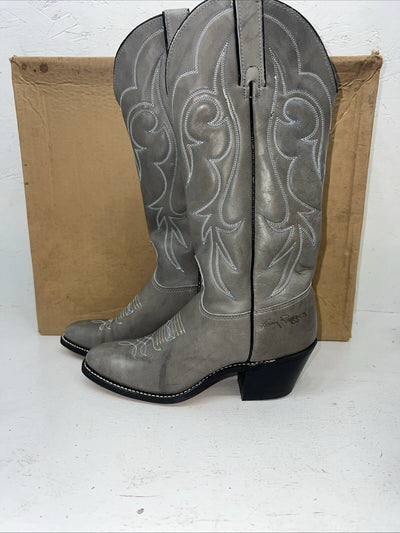 New Women’s Gray Kenny Rodger’s Cowboy Boots. F403 5.5 5 1/2 M. 20-58