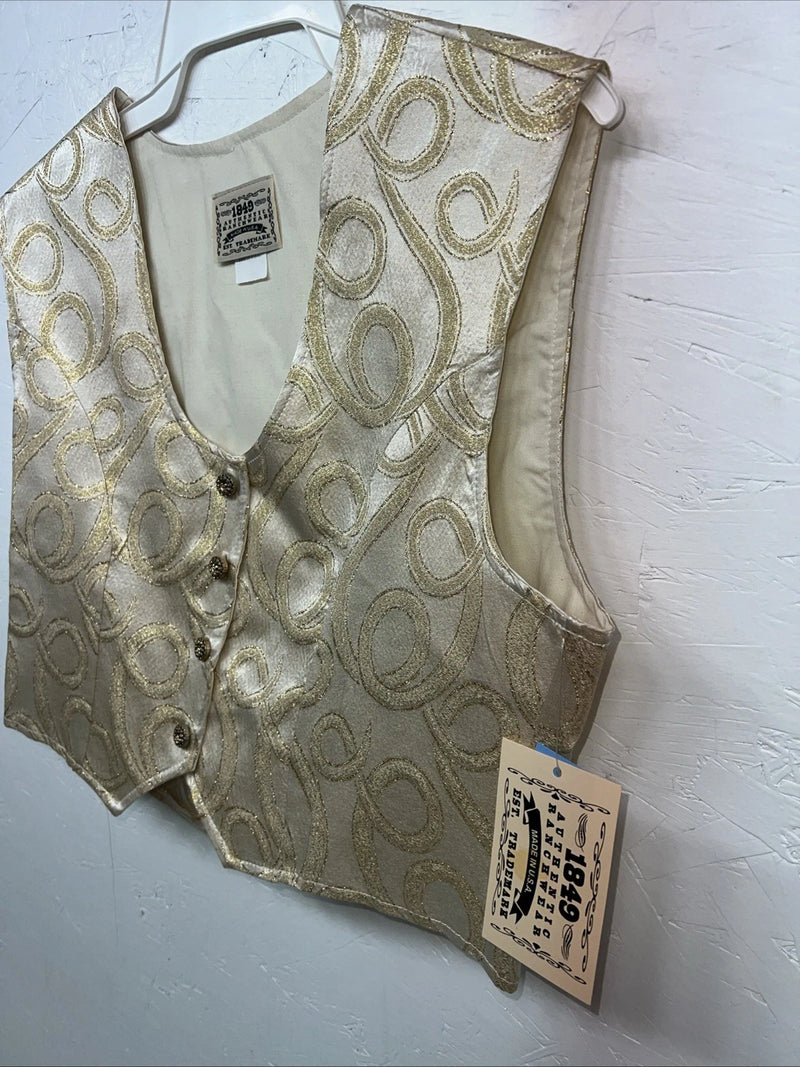 New Women’s 1849 Authentic Ranchwear Gold Show Vest XXL #3165 WW-38