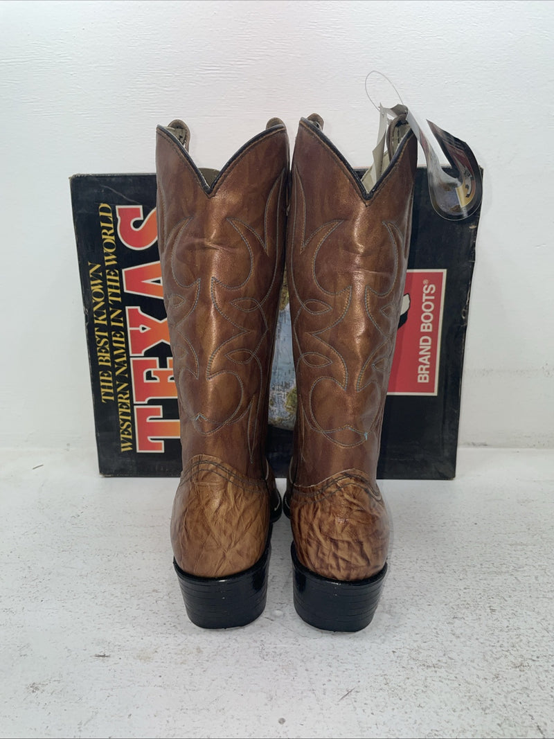 New Men’s Brown Texas Brand Cowboy Boots. 1081 9 D. 3-54