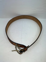 New Brown Genuine Leather Tooled 30” Belt #652 JJ-18