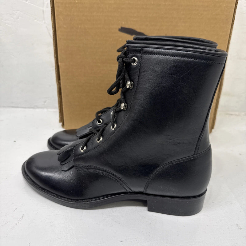 NEW American West Trading Company Cowboy Boots Black Lacer Boot Size 5.5D. 1-14