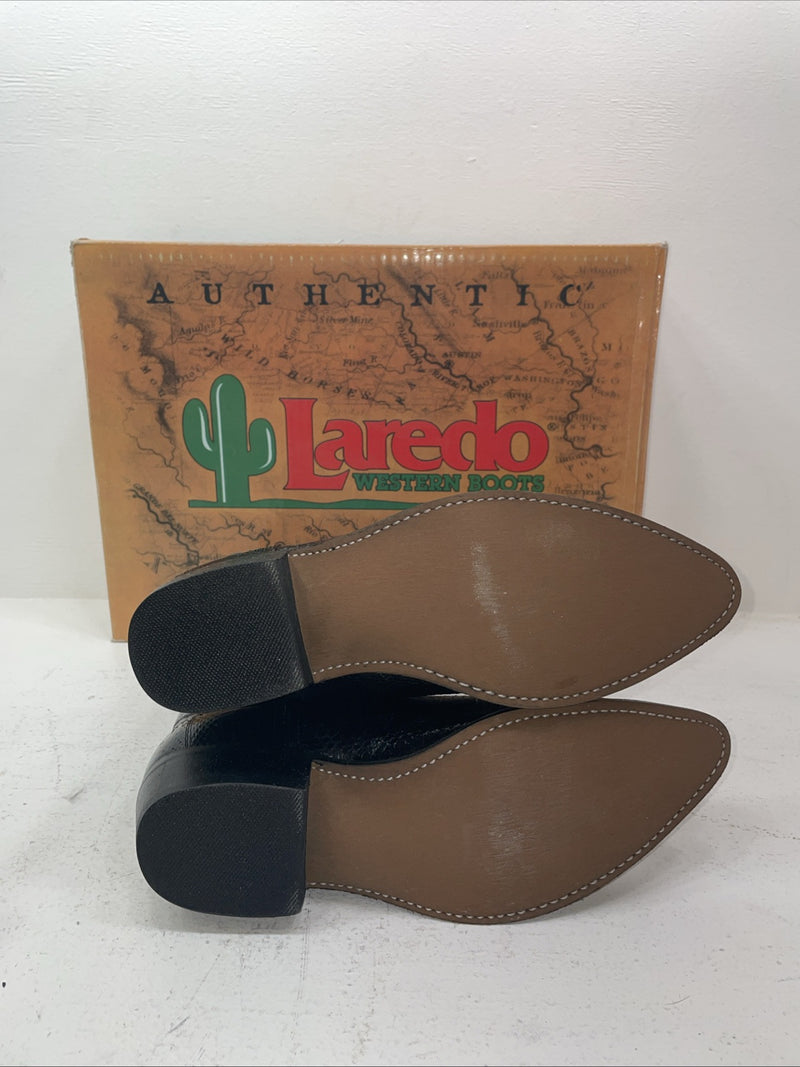 New Men’s Black Snake Skin Laredo Cowboy Boots. 4574 9.5 9 1/2 E W. 6-79