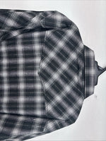 New Women’s Cumberland Black Plaid Long Sleeve Pearl Snap 3XL GG-67