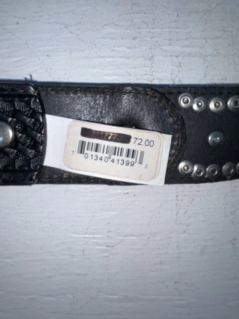 New Black Genuine Leather Nocona Bling And Tooled 28” Belt #N2463401 NN-32