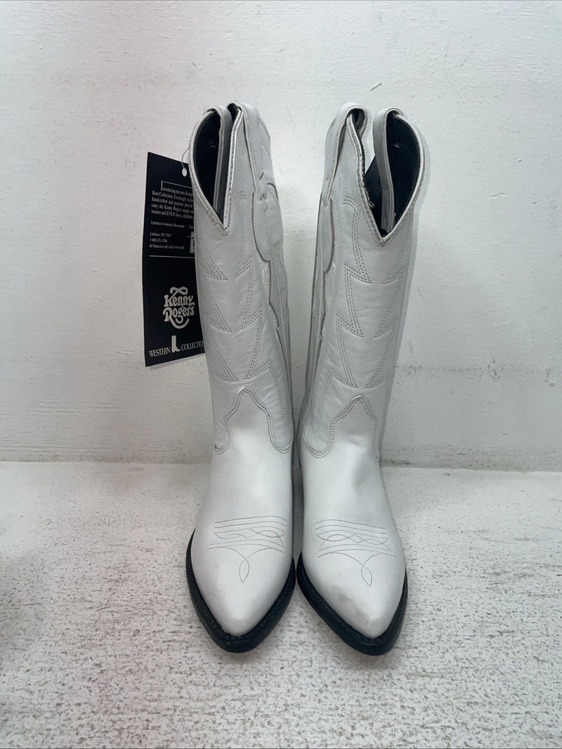 New Women’s White Kenny Roger’s Cowboy Boots. 40347 5 M. 2-151