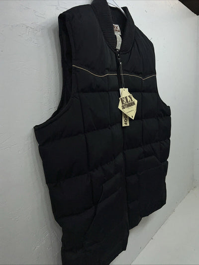 New Men ELY Cattleman XL Black Puffer Vest #241120 LLL-44