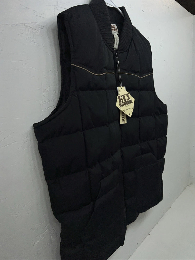 New Men ELY Cattleman XL Black Puffer Vest #241120 LLL-44