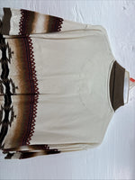 New Men’s Cumberland Brown Western Design Short Sleeve Polo Medium K-51