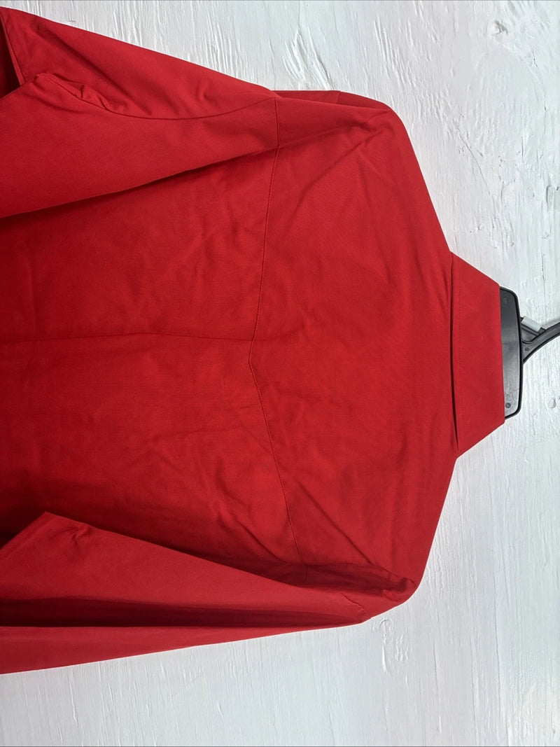 New Men’s ELY Cattleman Red Simple Long Sleeve Pearl Snap 17 X 35 XL M-78