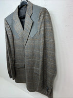 New Men’s California Ranchwear Gray Plaid Suit Jacket 42R #14753 R-602