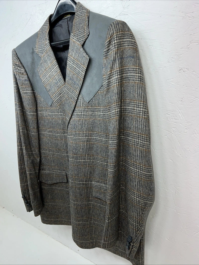 New Men’s California Ranchwear Gray Plaid Suit Jacket 42R #14753 R-602