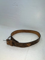 New brown Genuine Leather Chambers Tooled 24” Belt #5442 NN-50