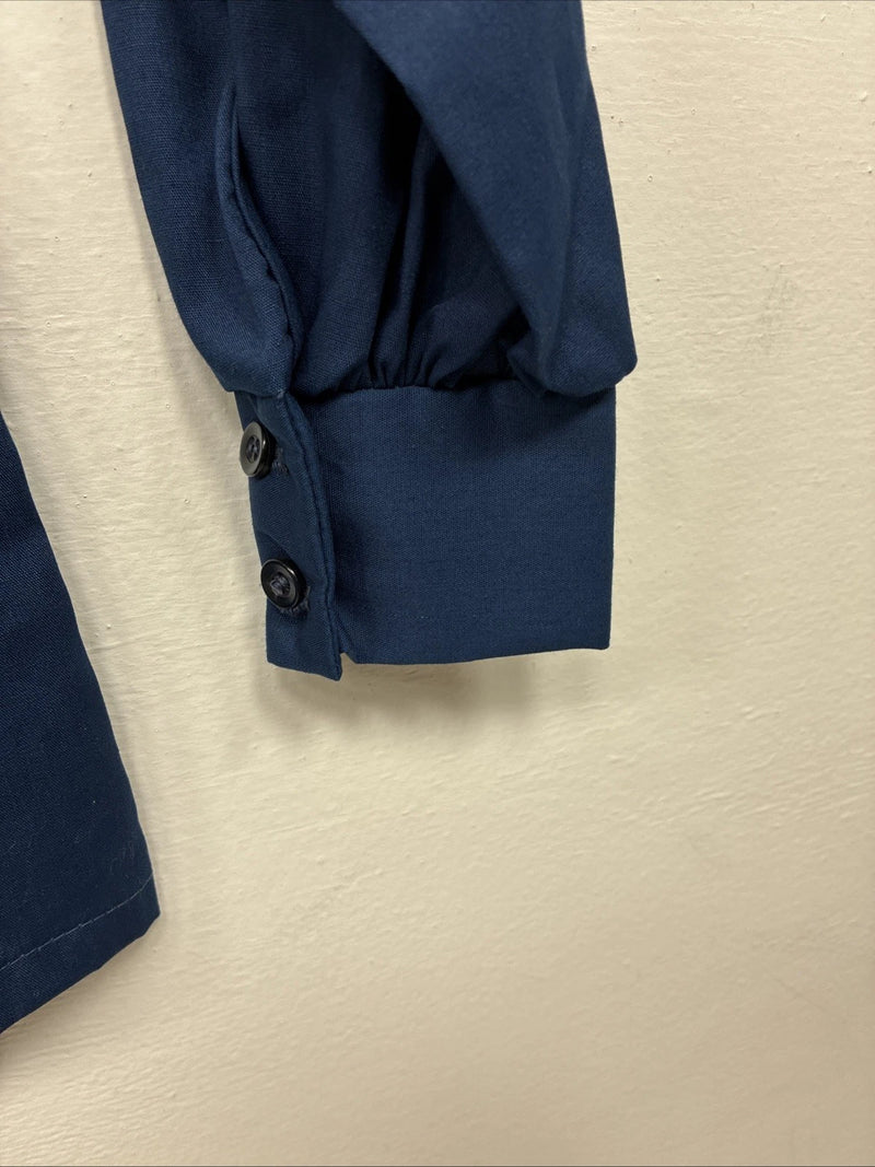 New Kids Fenton Navy Blue Long Sleeve Button Up Size 6 YY-68