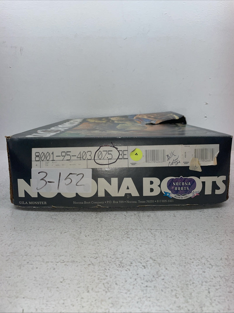 New Men’s Black Nocona Cowboy Boots. 8001 7.5 7 1/2 E E E. 3-152