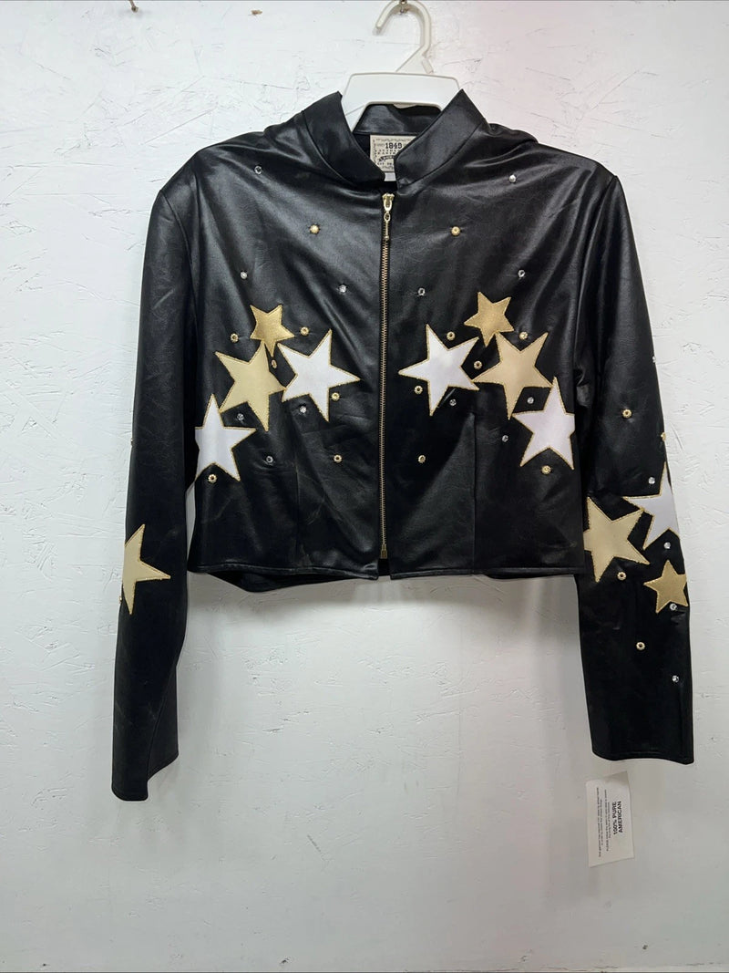 New Women’s 1849 Authentic Ranchwear Long Sleeve Leather Jacket XL RR-21